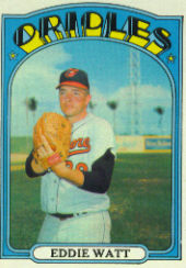 1972 Topps Baseball Cards      128     Eddie Watt